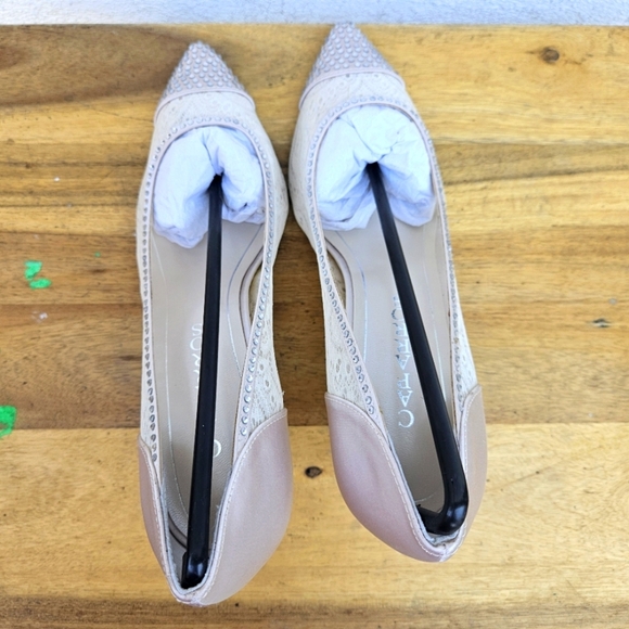 New Caparros Nude Satin Quillian Shoes Women's Size 9.5 - Picture 8 of 16